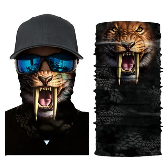 Bandana Animal Sabertoothed Tiger, Tigre Dientes De Sable