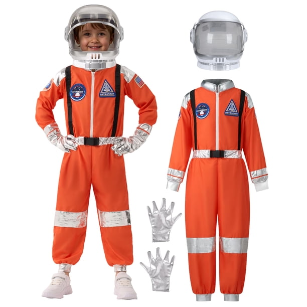 Disfraz de astronauta infantil Spooktacular Creations para Halloween, color naranja