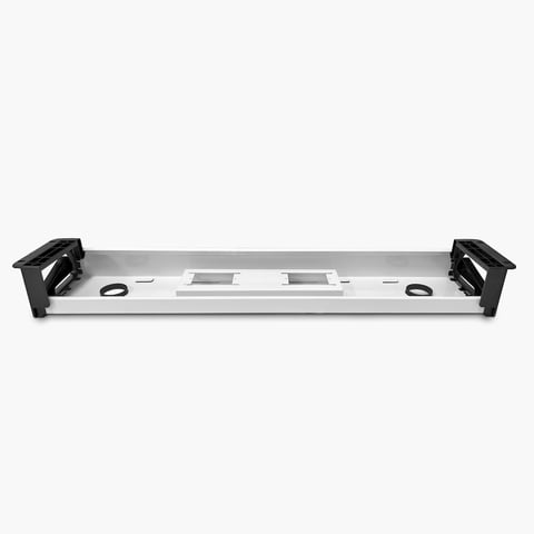 Form Office - Bandeja Eléctrica 80 Cm Blanco Para Escritorio Sobre 120 Cm