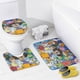 thumbnail image 4 of Monstruo digital-theme 4-Piece Shower Curtain Set with Rugs, Waterproof Bathroom Decor Set Includes Bath Mat, U-Shaped Rug, Toilet Lid Cover and Curtain with Hooks, 4 of 6