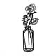 thumbnail image 5 of 1pc 3D Vase Metal Wall Sticker, Wall Decals, Removable Wall Decor Sticker For Living Room Bedroom Bathroom Office Home, Art Wall Decoration, 5 of 5