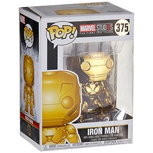 Funko Pop Marvel: Marvel Studios 10 - Figura Coleccionable Iron Man (Cromo Dorado), Multic Funko Pop