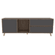thumbnail image 4 of Rack de TV 60" Salem 1 Puerta 2 Cajones, Miel Y Plomo 58,4x158,4x45,6 Cm, 4 of 14