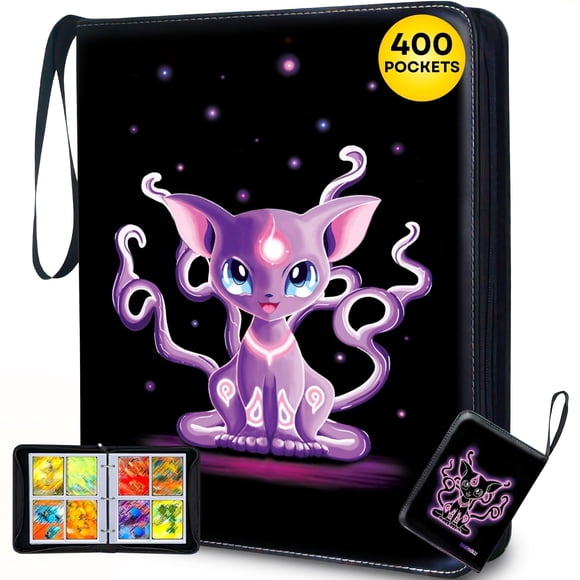 Carpeta para cartas coleccionables Bindablu de 400 bolsillos con cierre de cremallera