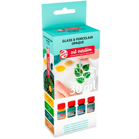 Pintura Para Porcelana Y Vidrio Opaca Botanico Art Creation