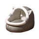 thumbnail image 4 of Cama Para Gatos, Cueva, Perrera, Dormir, Semicerrada, Nido Para Gatos, Para Cachorros, Perros, Gatitos, L, Gris, 4 of 5