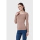 thumbnail image 2 of Polera Mujer Aplicación Cuello Café, 2 of 4