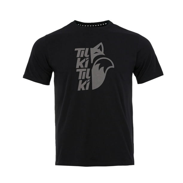 Polera Tilki Cotton Mix Big Logo Negra/Gris Tenis Padel