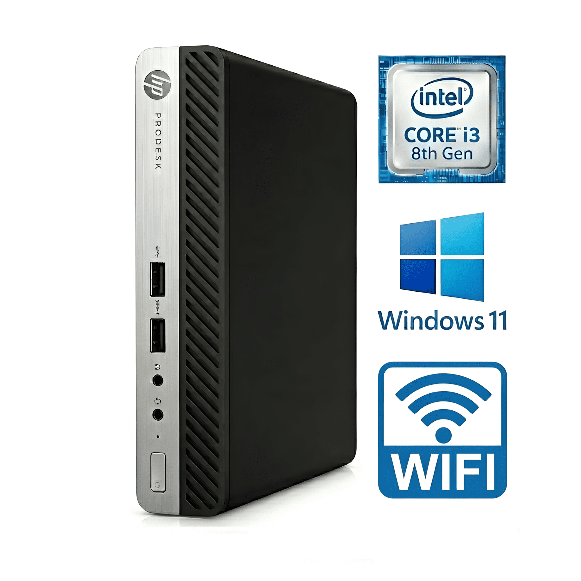 Pc Hp Prodesk Mini Core I3 8ªgen. 8gb Ram - 120gb Ssd - Reacondicionado