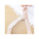 thumbnail image 5 of Guantes de malla floral de encaje para mujer INSPIRE CHIC con perlas, lazo y lunares, longitud de muñeca sin dedos para boda elegante, fiesta de noche Blanco10, 5 of 6