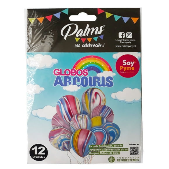 Set 12 Globos Arcoiris, 1 Un