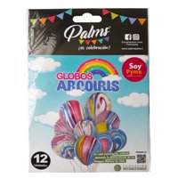 Set 12 Globos Arcoiris 1 Un Palms