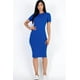 thumbnail image 4 of Vestido Midi Ajustado De Canalé Azul, 4 of 5