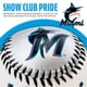 thumbnail image 4 of Logotipo del equipo de béisbol Franklin Sports Miami Marlins de la MLB de Toy Baseball, 4 of 7