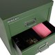thumbnail image 4 of Cajonera Bisley de 3 cajones de acero para escritorio, verde oliva, 4 of 5