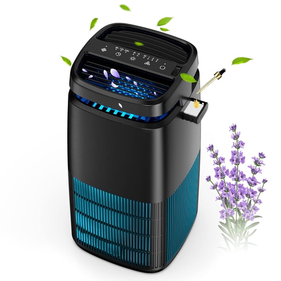 Purificador de aire POMORON MJ002H 4 en 1 H13 HEPA 99.97% negro