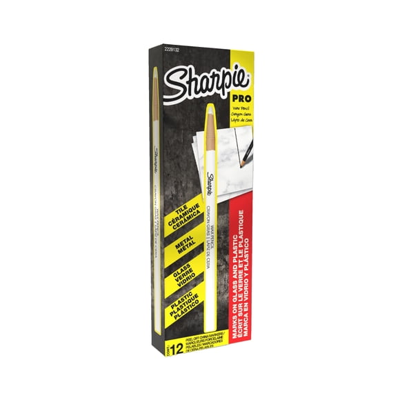 Sharpie Marcadores tipo China blancos, paquete de 12, punta fina