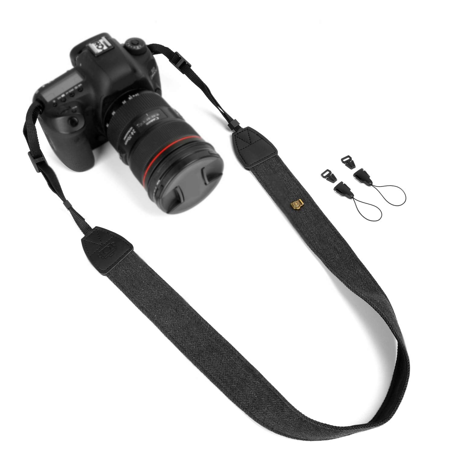 Correa Para Cámara Wanby De Lona Negra Para Cuello Y Hombro, 71 Cm