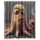 thumbnail image 1 of Cortina de ducha con diseño de pulpo fumador y monstruo marino, con ganchos, tamaño 60 x 72 pulgadas, 1 of 3