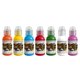 thumbnail image 1 of Set de tintas para tatuajes World Famous Simple, 7 colores, veganas, 15 ml, 1 of 4