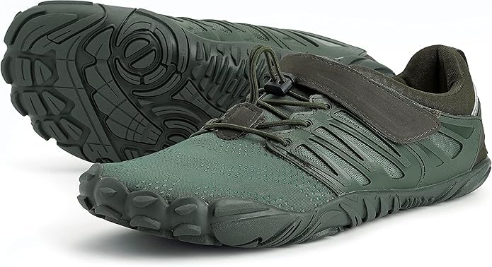 Zapatillas Joomra Barefoot Cross Trail Running Para Mujer, Color Verde Militar