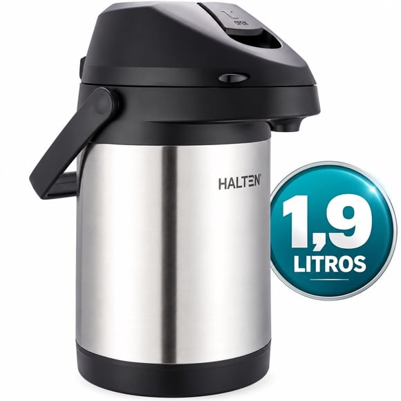 Termo Sifón 1,9 Litros Halten Color Plata