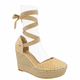 thumbnail image 2 of Sandalia con amarre Beige Danicolle, 2 of 6