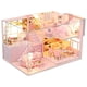 thumbnail image 1 of Dollhouse Kit Plus LED Light Wood Pink Cottage 3D Puzzles Modelo Para Ni?as, 1 of 5