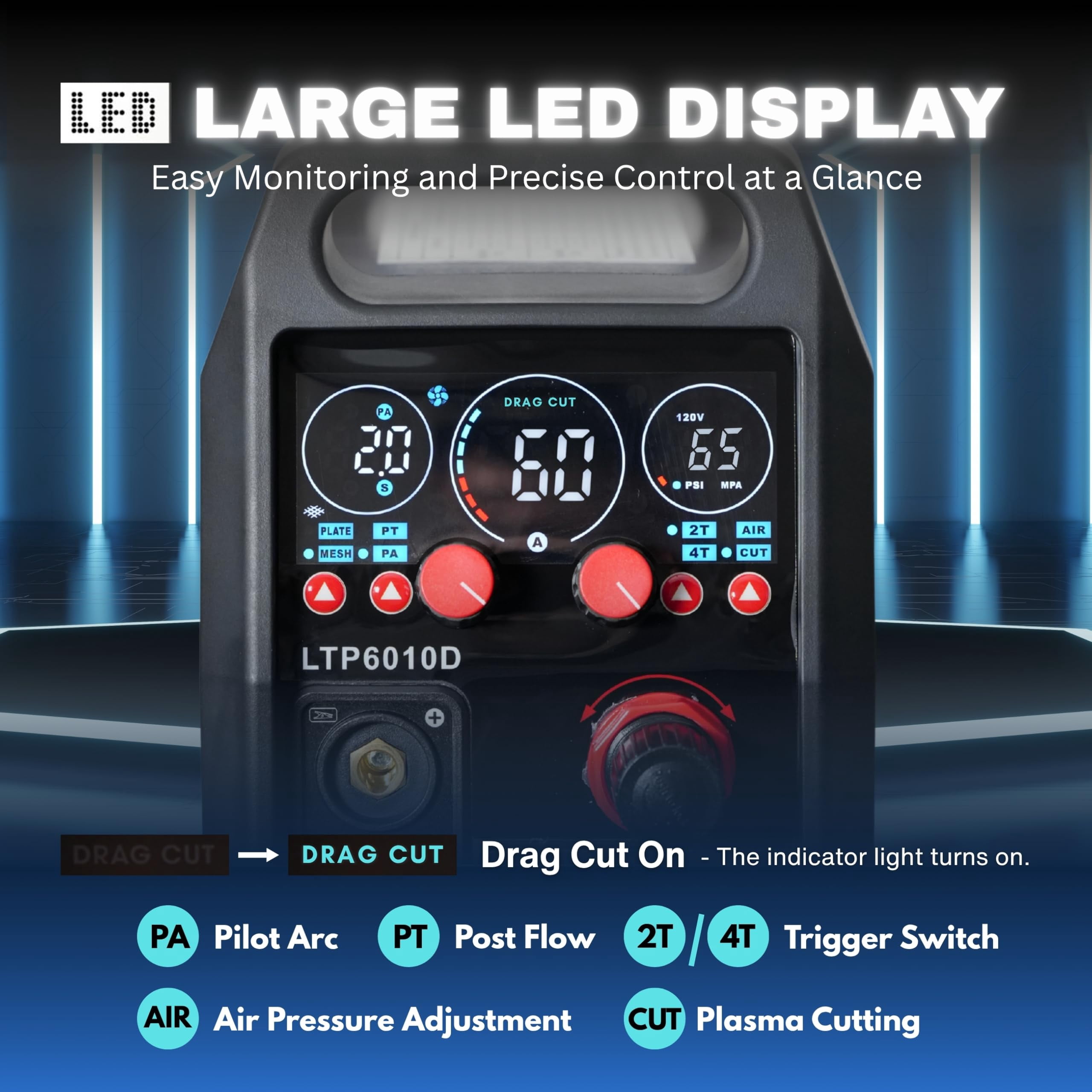 Cortador de plasma LOTOS Apex LTP6010D 60 A de doble voltaje 110