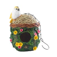 Magideal - Casa Para Pájaros De Resina, Casas Para Pájaros, Decoración Colorida, Casa Para Pájaros Decorativa, Nido Para Pájaros Para Patio Trasero, Jardín, Exte