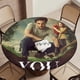 thumbnail image 5 of You (serie) theme Fitted Round Tablecloths Elastic Edged Table Covers Waterproof Table Cloth For Kitchen Holiday Party Tables Decor 150cm, 5 of 6