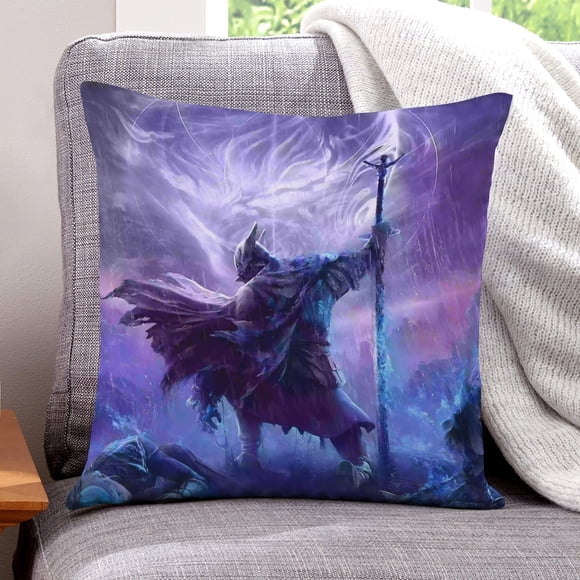 Elden Ring Fundas de almohada de terciopelo con tema, regalos de funda de almohada, decoración para el hogar, cojín de lanzar, regalo de cumpleaños para fans y parejas.30*30cm.