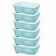 thumbnail image 1 of Pack 6 Contenedores Herméticos De Vidrio Rectangular 1000ml Allegra, 1 of 4