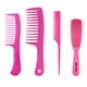 thumbnail image 5 of 4Pcs Cepillo De Peluquería Peines Peluquería Peinado Barber Peines Kit Rose Red, 5 of 5