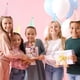 thumbnail image 4 of Sombreros de fiesta Qenk Rainbow Pastel Cone Macaron, 48 unidades, para niños, 4 of 7