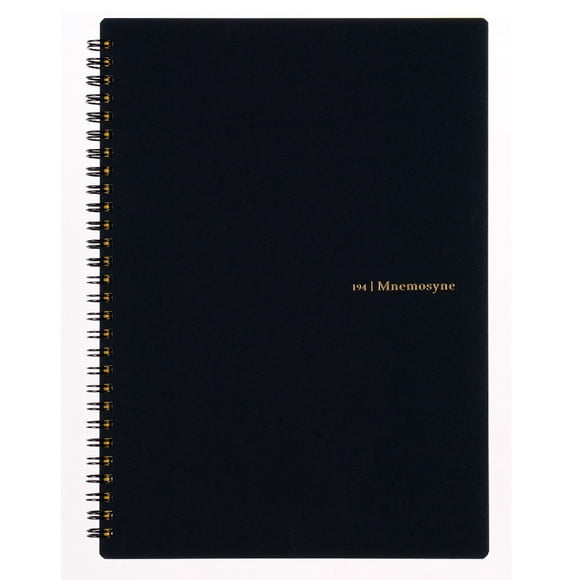 Cuaderno Maruman MNEMOSYNE B5, 80 hojas, 7 mm, rayado, negro