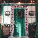 thumbnail image 5 of Corona navideña artificial de ratán con nieve flocada, árbol invertido, lazo rojo, cinta, bolas brillantes, decoración navideña para puerta, guirnalda colgante para fiesta, 5 of 5