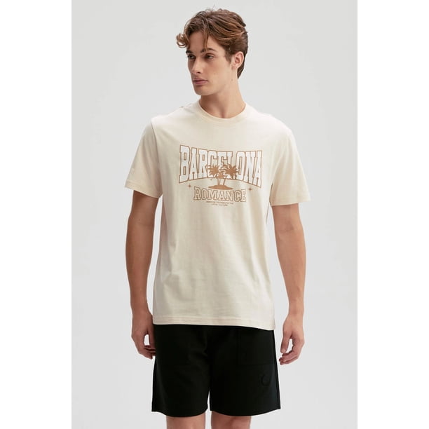 Polera Hombre Print Posicional Beige - ll