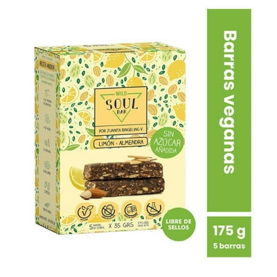 Barra De Cereal Limón 5 Un 175 G Wild Soul