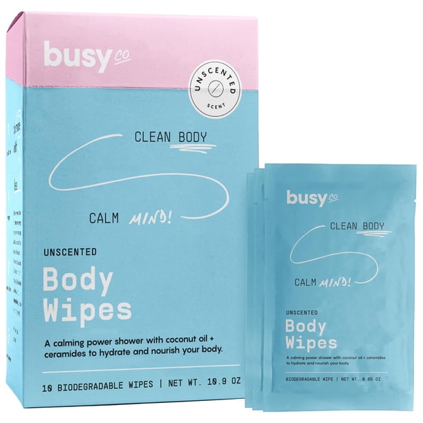 Toallitas corporales BUSYCO para mujeres con aroma a cítricos, sudaderas para axilas, 10 unidades