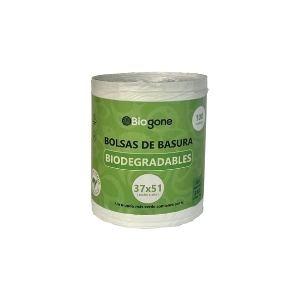 Bolsa de basura pequeña escritorio/baño 100 unidades 37x51 biodegradable