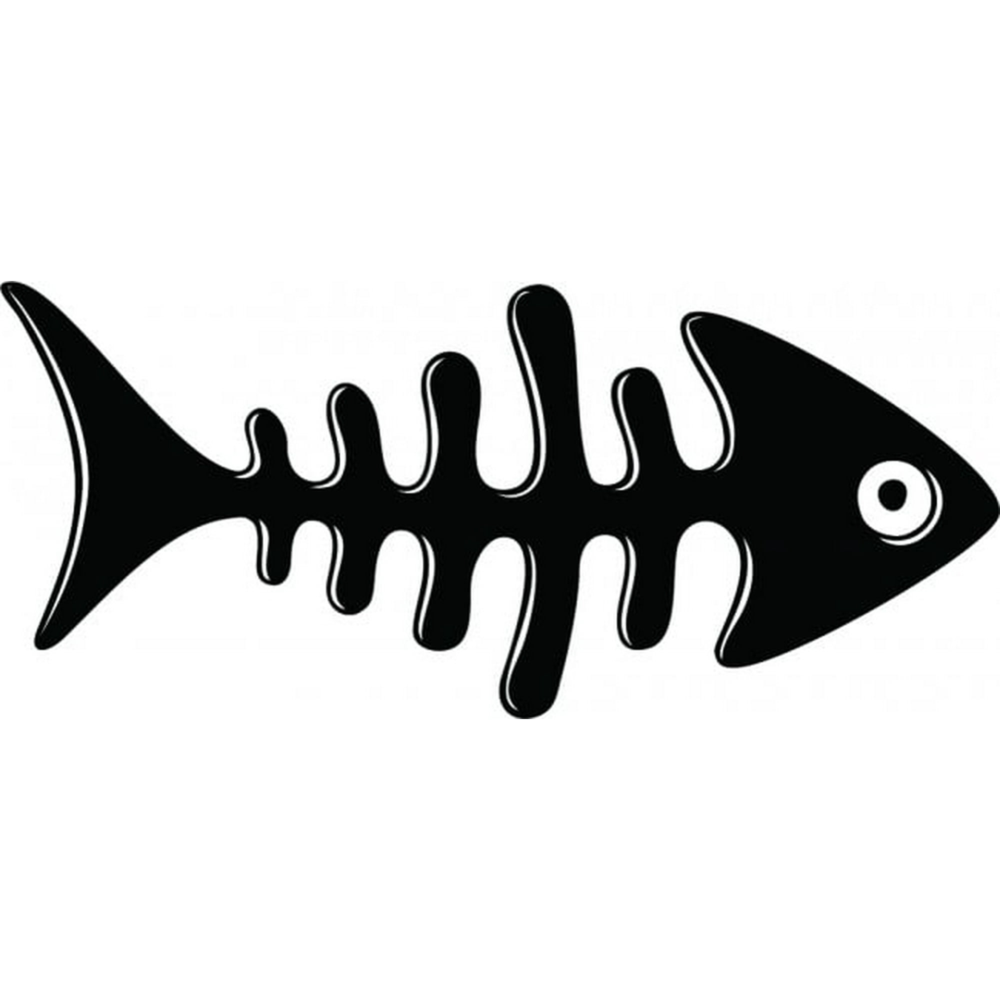 Rienda Libre Graphics - Decomural Fish Skeleton Fishing Sign Ws-46770