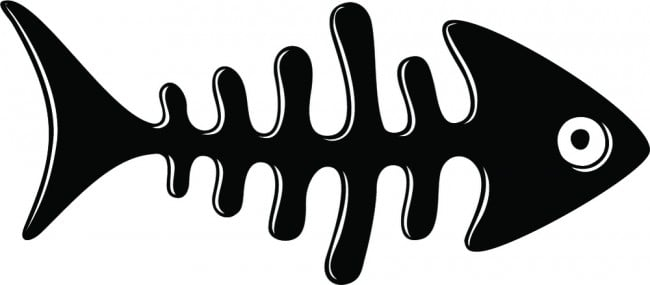 Rienda Libre Graphics - Decomural Fish Skeleton Fishing Sign Ws-46770