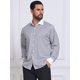 thumbnail image 4 of INSPIRE CHIC Camisa de Hombre a Rayas con Botones, Manga Larga, Elástica, para Negocios, Talla L, Color Negro, 4 of 4
