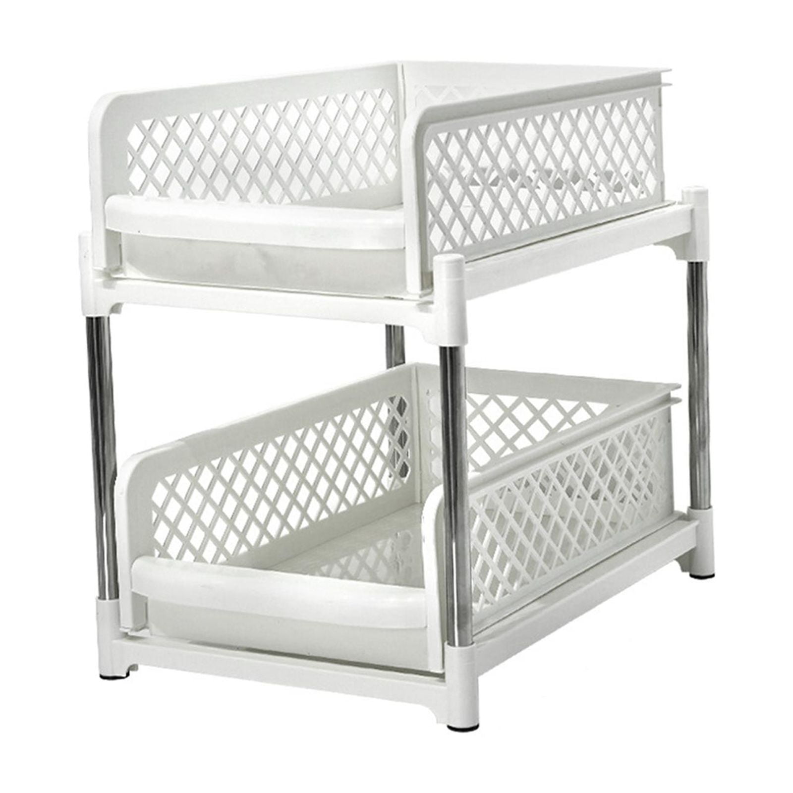 Bothyi - Organizador De Armario Extraíble Con Estante De Almacenamiento Multifuncional De 2 Capas Para Cocina, Color Blanco