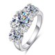 thumbnail image 1 of Total Anillos de Compromiso de Moissanita 5cttw para Mujer 3 Piedras Color D VVS1 Anillos de Diamante Amarillo/azul/rosa Banda de Boda de Moissanita de Plata Esterlina 925 con Certificado, 1 of 8