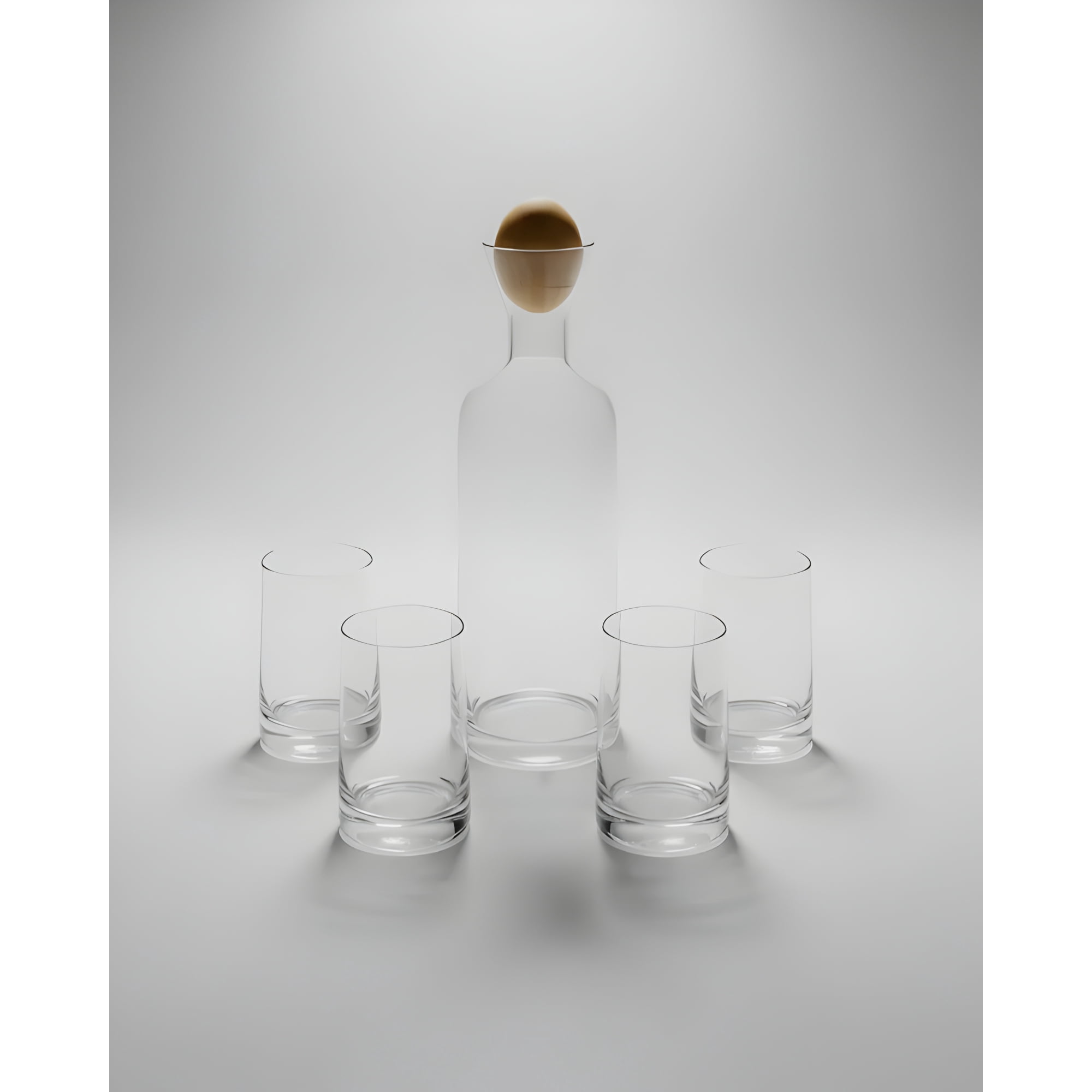 Genérico - Set De Jarra Mas 6 Vasos Transparente