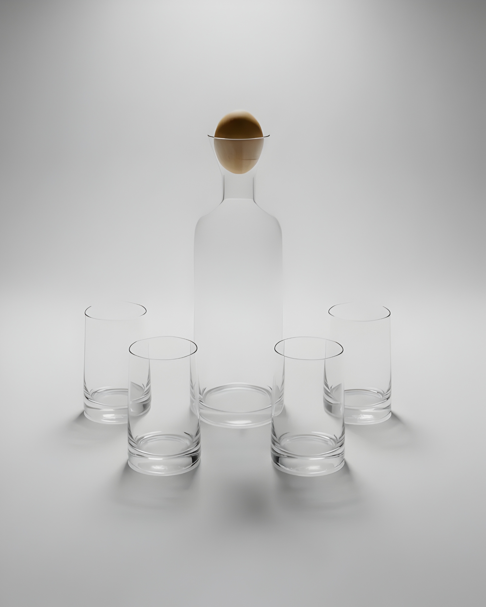 Genérico - Set De Jarra Mas 6 Vasos Transparente