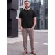 thumbnail image 2 of INSPIRE CHIC Camiseta Texturizada para Hombre Grande y Alto Cuello Redondo Sólido Jacquard T-Shirts XL Negro, 2 of 5