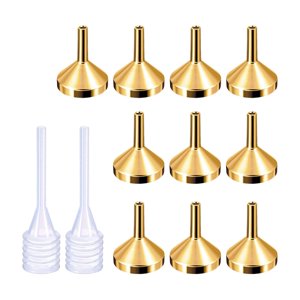 Magideal - Mini Embudo Con Cuentagotas De 10 Piezas, Embudo De Aleación De Aluminio Resistente, Multifuncional Para Rellenar Condiciones De Champú Artístico De